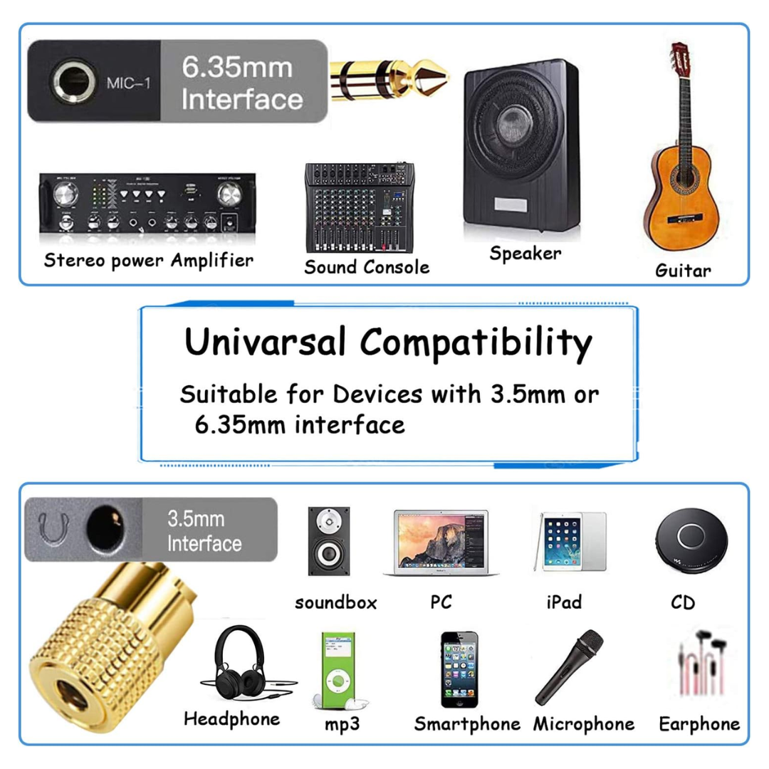 ADAPTADOR DE AUDIO 6.5MM MACHO A 3.5MM HEMBRA KM6.5M-3.5F