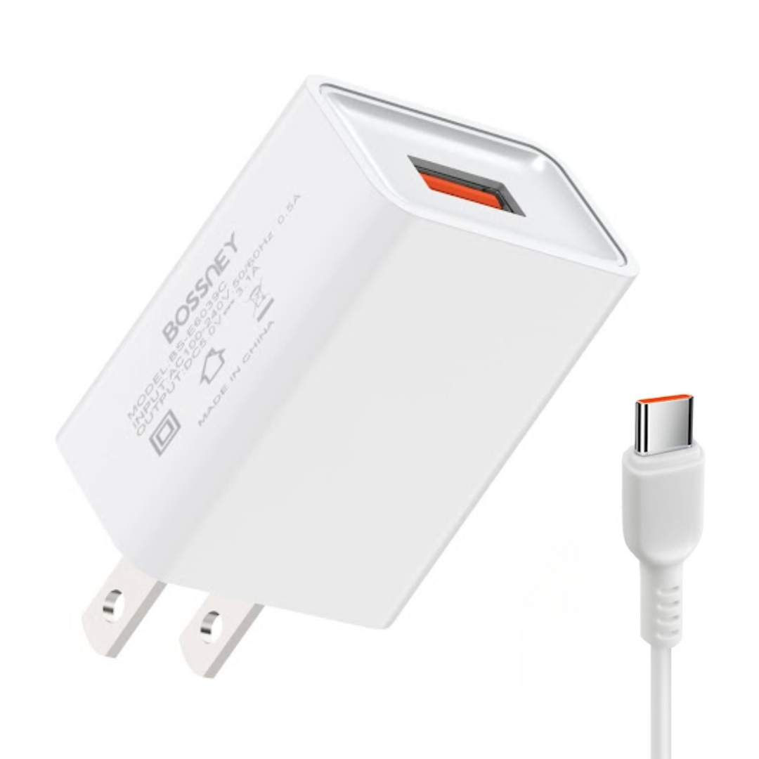CARGADOR CON PUERTO USB TIPO C BS-E6039C