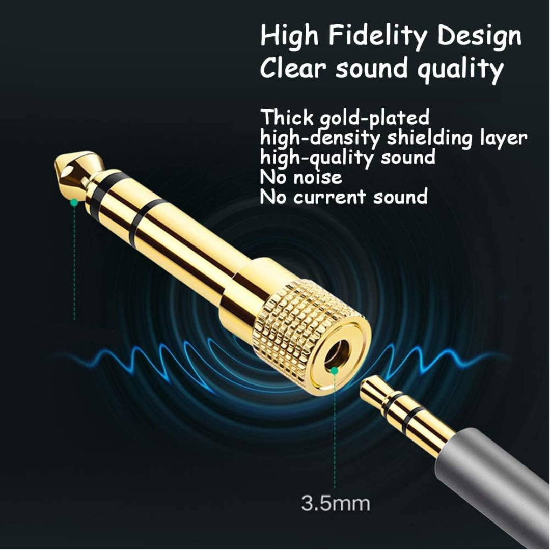 ADAPTADOR DE AUDIO 6.5MM MACHO A 3.5MM HEMBRA KM6.5M-3.5F