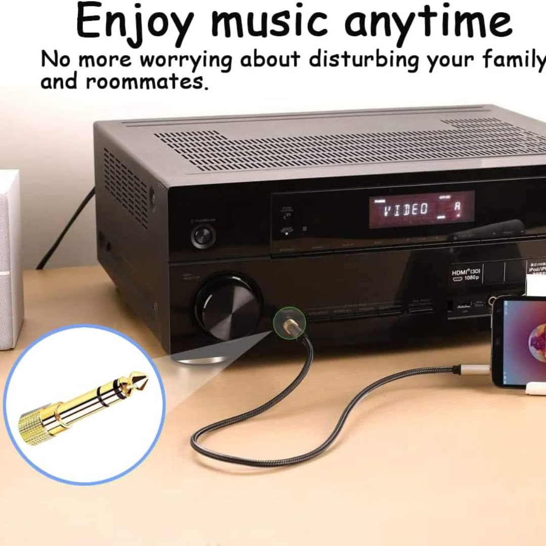 ADAPTADOR DE AUDIO 6.5MM MACHO A 3.5MM HEMBRA KM6.5M-3.5F