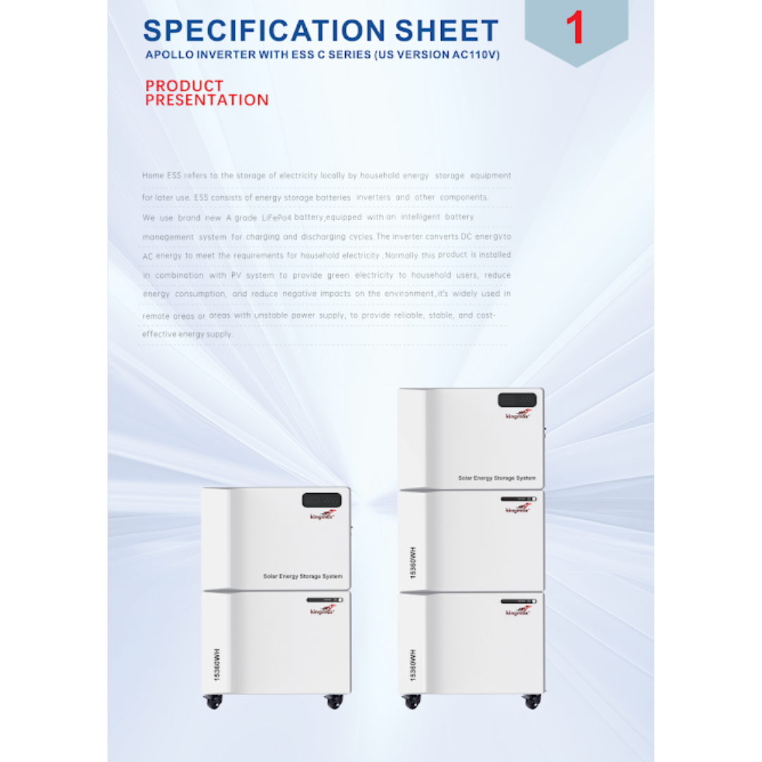 SISTEMA DE ALMACENAMIENTO DE ENERGÍA SOLAR - APOLLO SERIE C