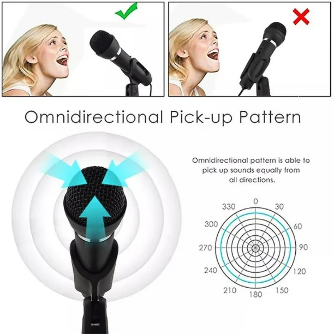 MICRÓFONO 2 EN 1 DE MANO Y DE ESCRITORIO YW-30