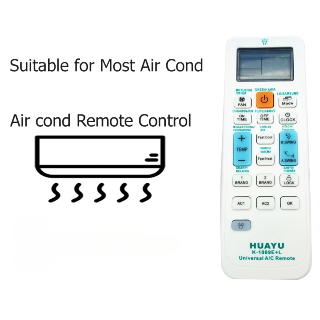 CONTROL REMOTO UNIVERSAL DE AIRE ACONDICIONADO K-1089E+L