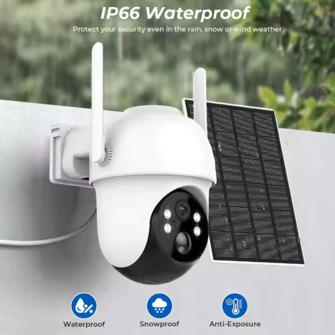 CÁMARA DE SEGURIDAD EXTERIOR SOLAR CON AI H9019-4G