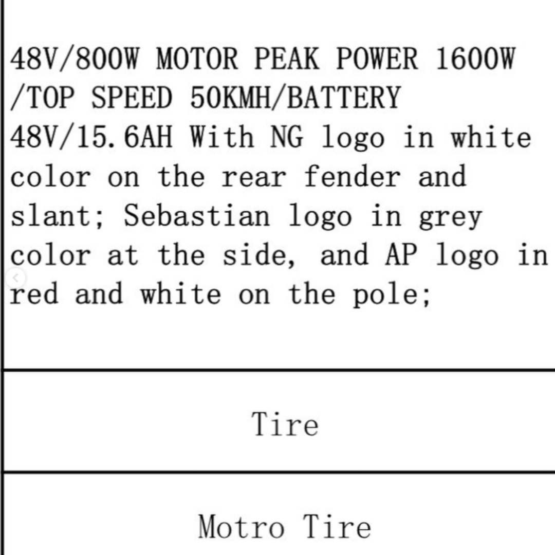 SCOOTER ELÉCTRICO DE 48V/800W