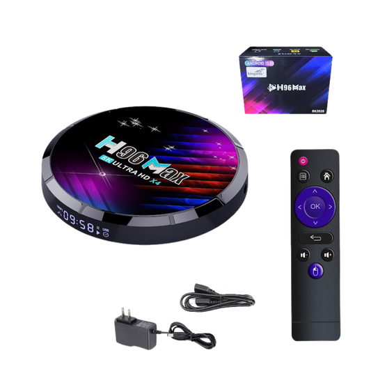 CAJA ANDROID TV BOX 8K H96MAX 2 + 16GB