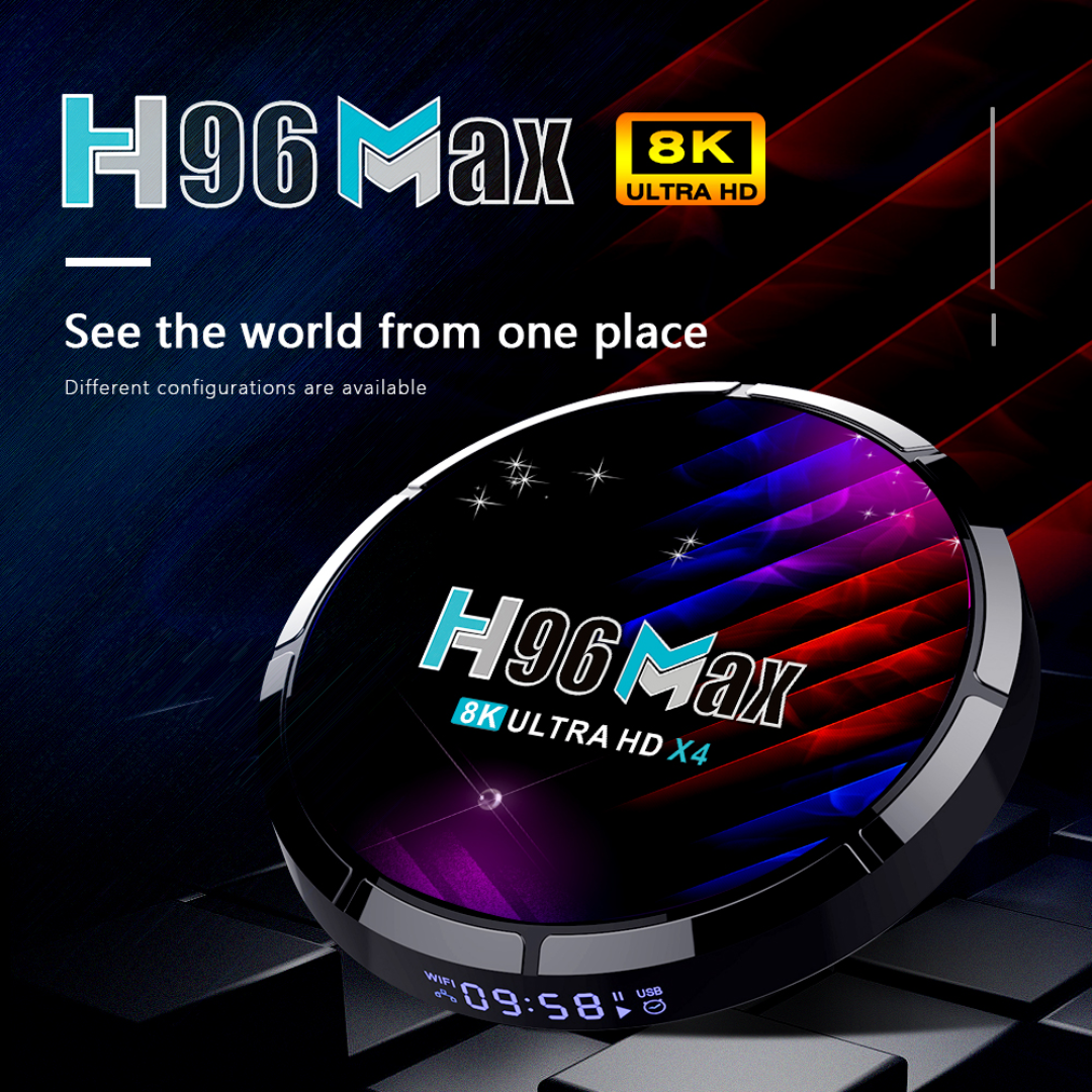 CAJA ANDROID TV BOX 8K H96MAX 2 + 16GB