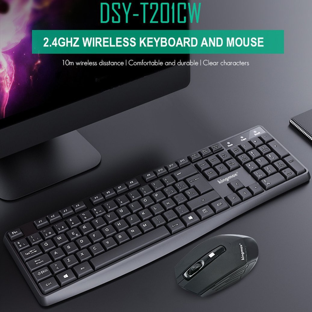 TECLADO CON MOUSE INALÁMBRICO DSY-T201CW