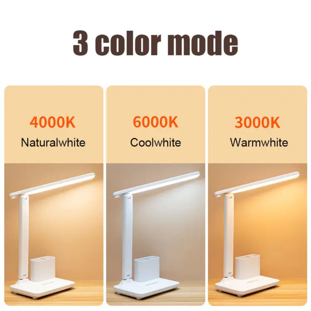 LÁMPARA DE MESA GIRATORIA LED CON PORTALÁPICES 866-1