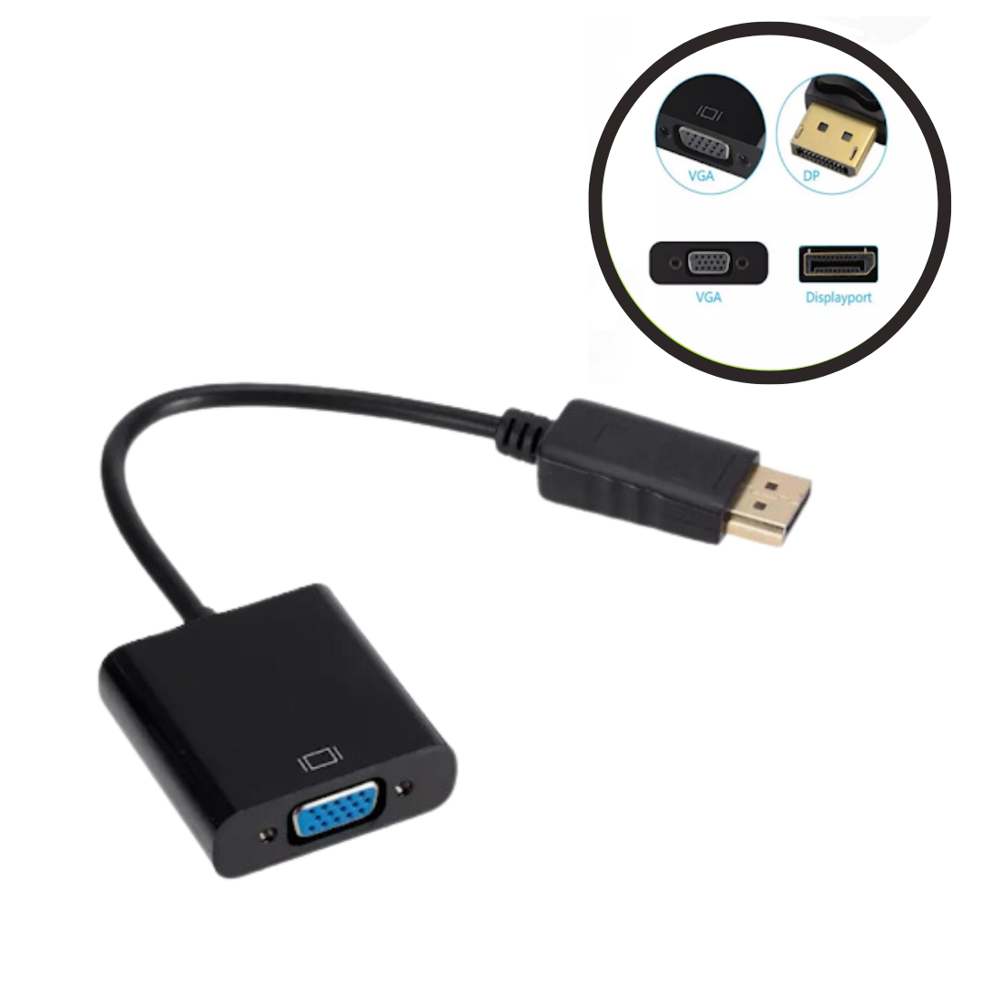 ADAPTADOR DE DP MACHO A VGA HEMBRA KMDP-VGA