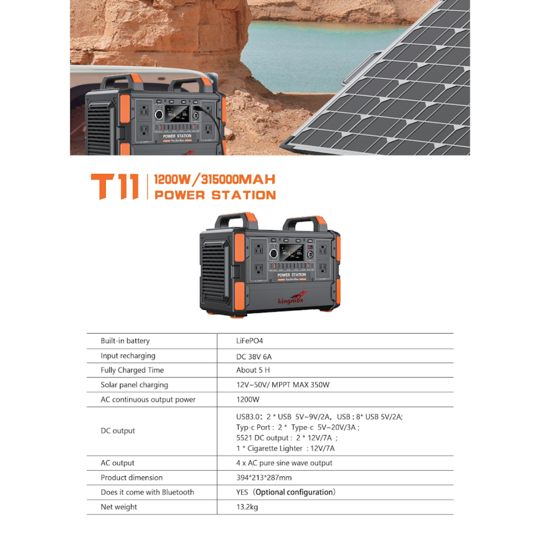GENERADOR SOLAR PORTÁTIL T11