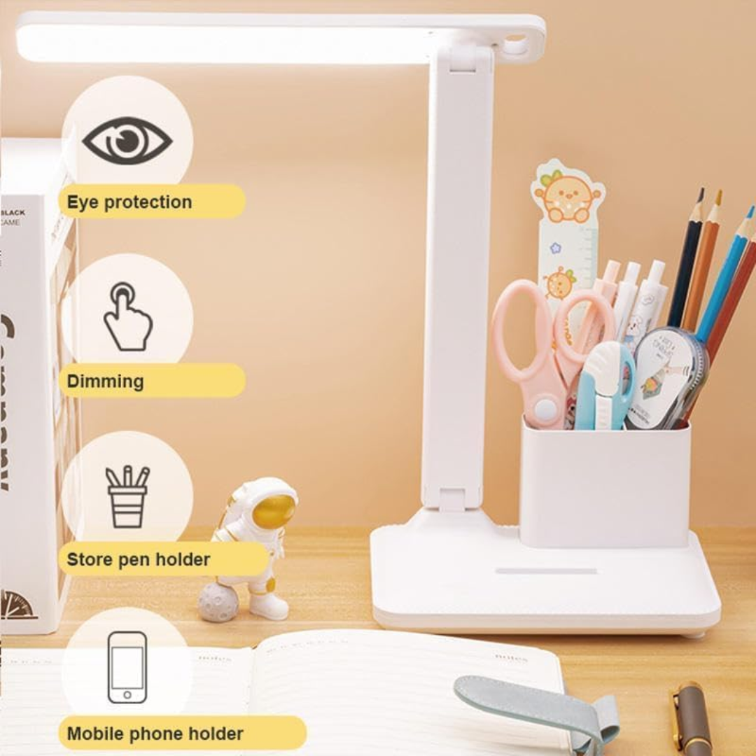 LÁMPARA DE MESA GIRATORIA LED CON PORTALÁPICES 866-1