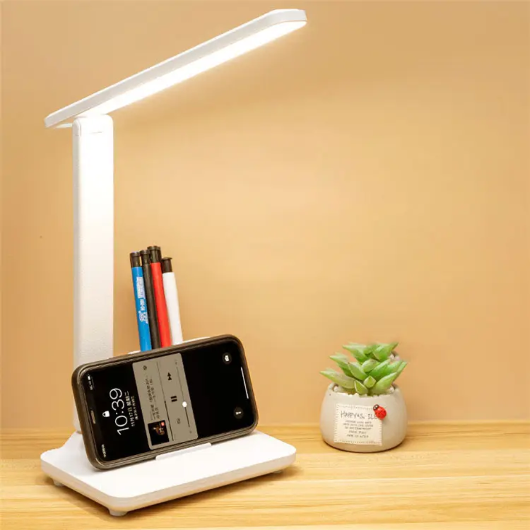LÁMPARA DE MESA GIRATORIA LED CON PORTALÁPICES 866-1