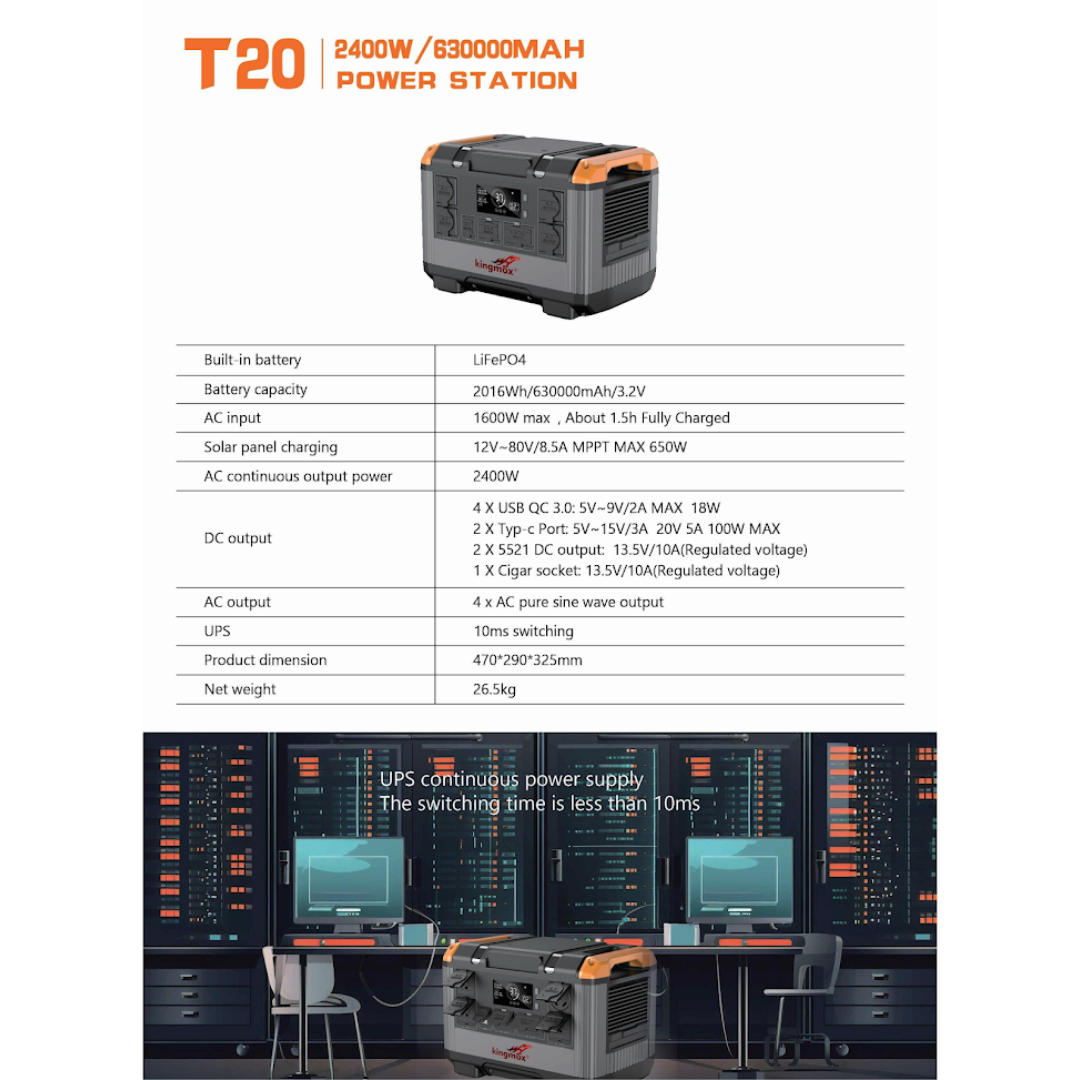FUENTE DE ALIMENTACIÓN CONTINUA UPS T20