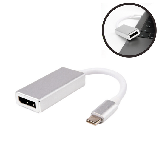 ADAPTADOR DP HEMBRA A TIPO C FULL HD 4K KMDP-TC
