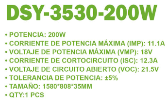 MÓDULO SOLAR 3530-200W