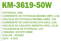 MÓDULO SOLAR 50W