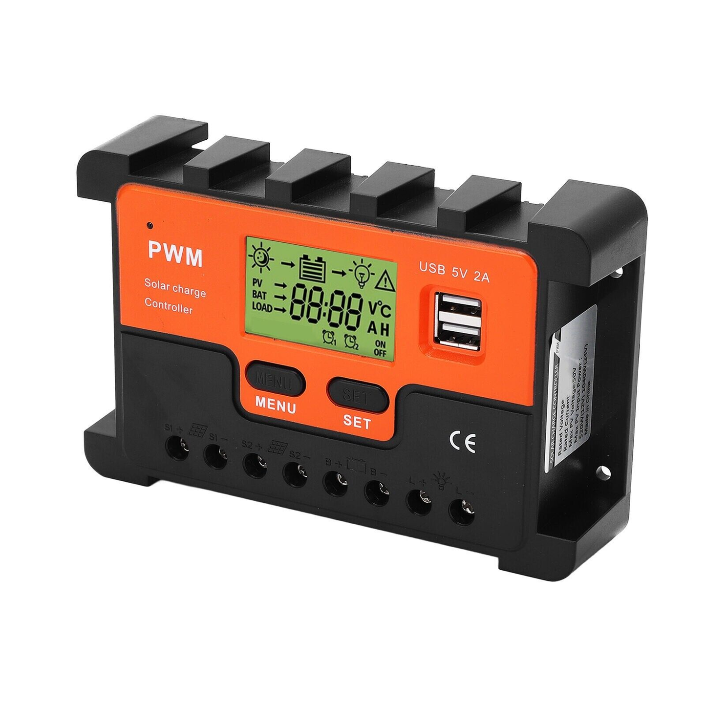 CONTROLADOR SOLAR 12V/ 24V DE 20A PWM 20AH